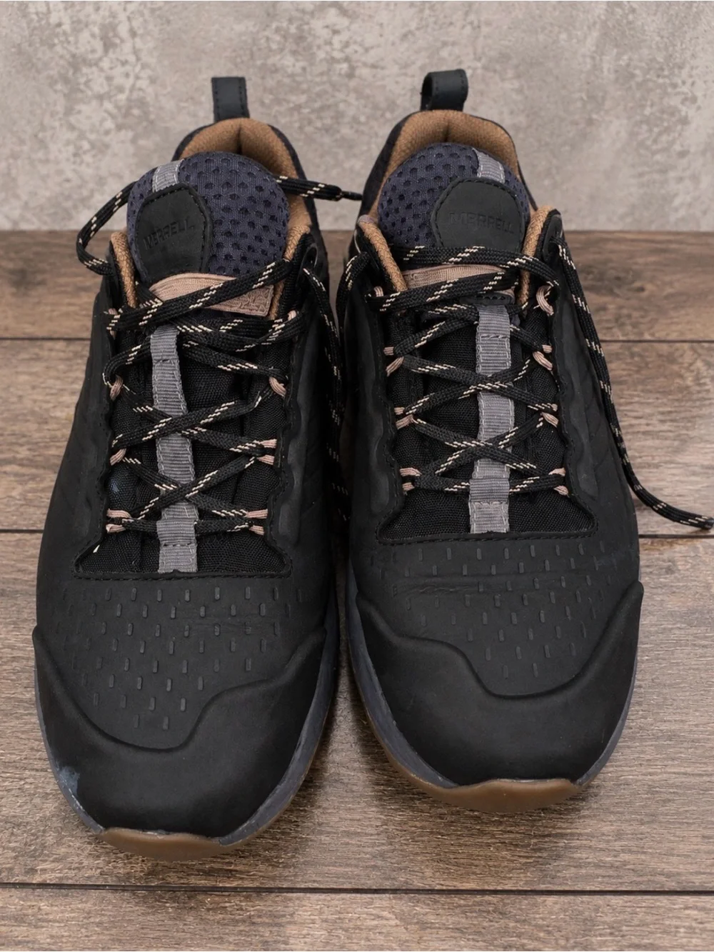 Merrell Moab speed 2 leather water proof Black and Tan Men's Trail Sneakers